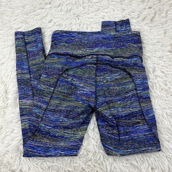 Lululemon Fast and Free Tight II 25" *Nulux Interconnect Blue Multi - Picture 7 of 7